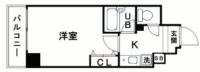 エスリード三宮フラワーロードの間取り