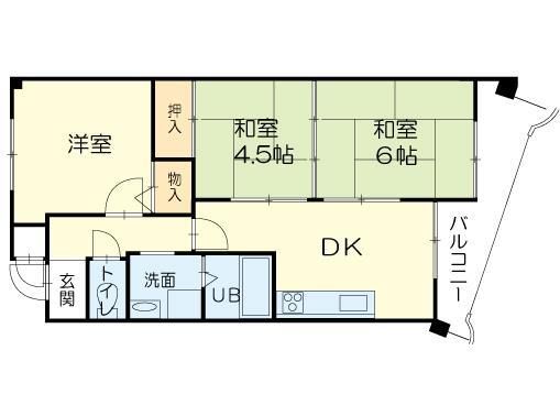 高砂市中島のマンションの間取り