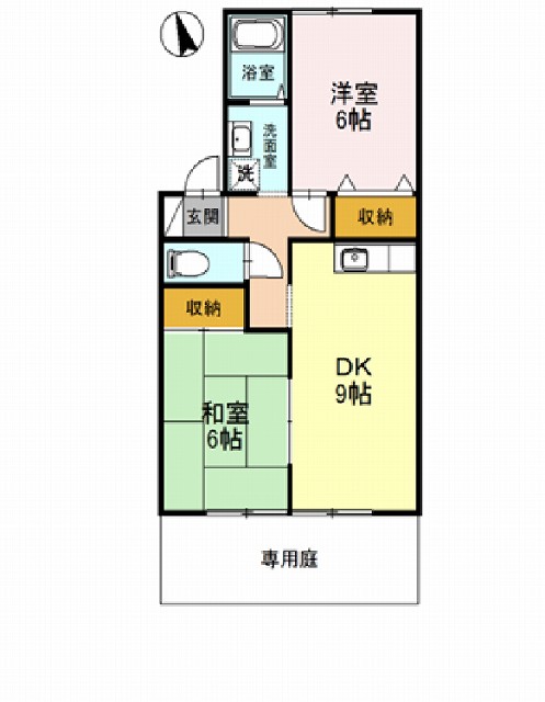 高砂市北浜町北脇のアパートの間取り