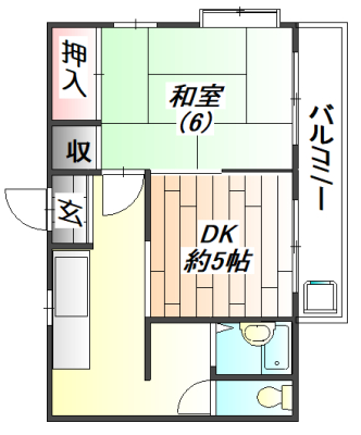 三田市相生町のアパートの間取り