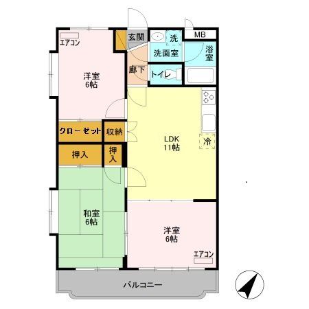 熊谷市曙町のマンションの間取り