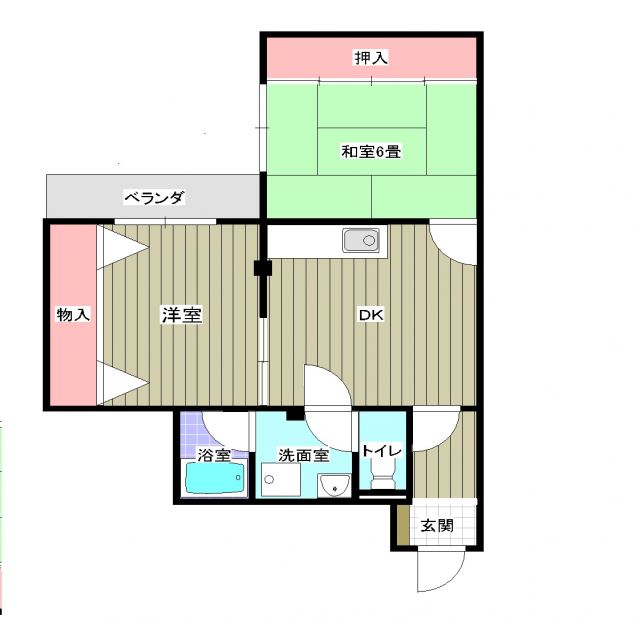 福知山市昭和町のマンションの間取り