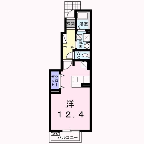 泉南市馬場のアパートの間取り