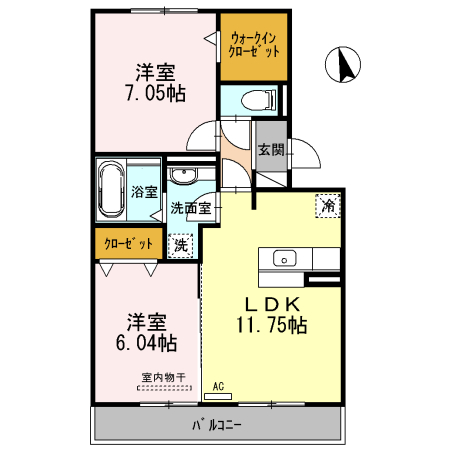 【東海市名和町のアパートの間取り】