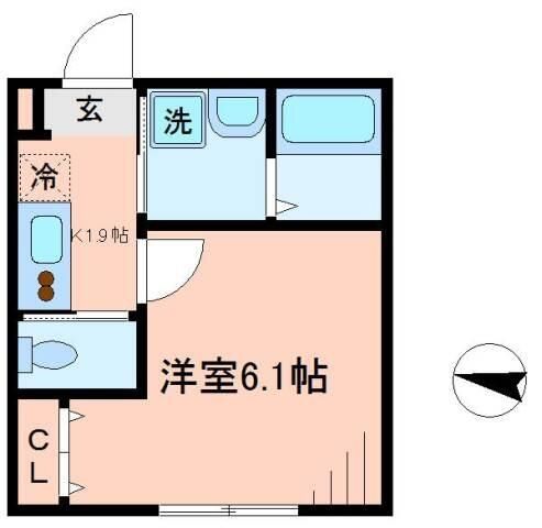 川越市南通町のアパートの間取り