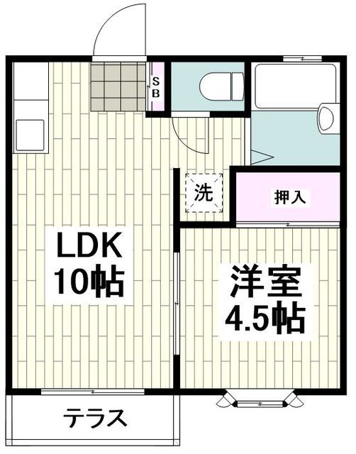 茅ヶ崎市堤のアパートの間取り