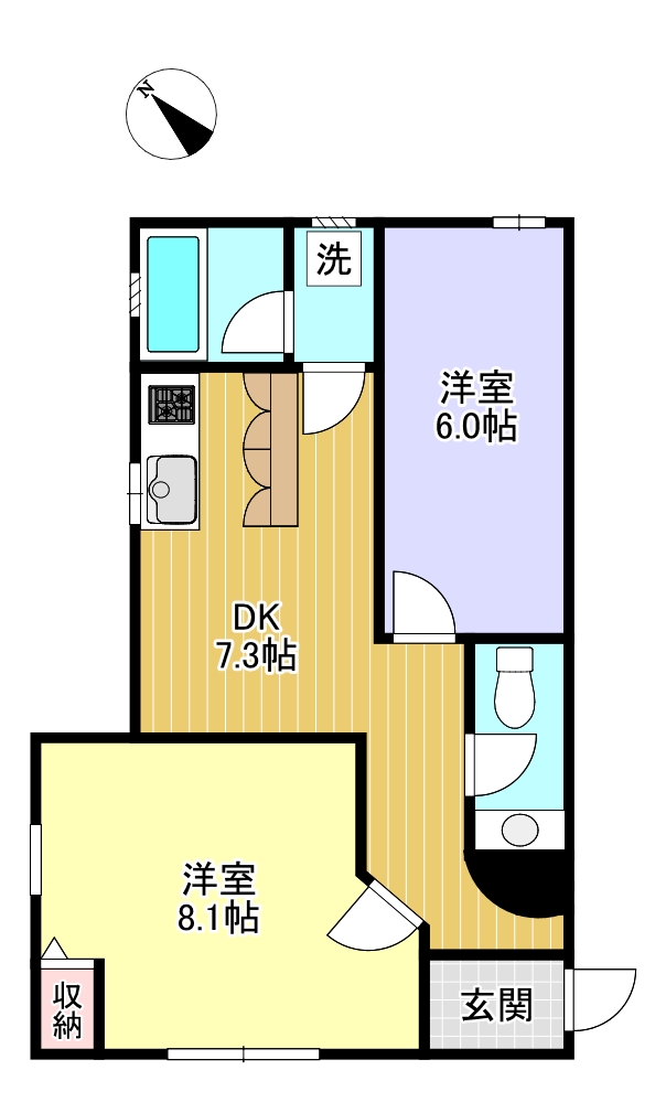 ベルプレイス菊池の間取り