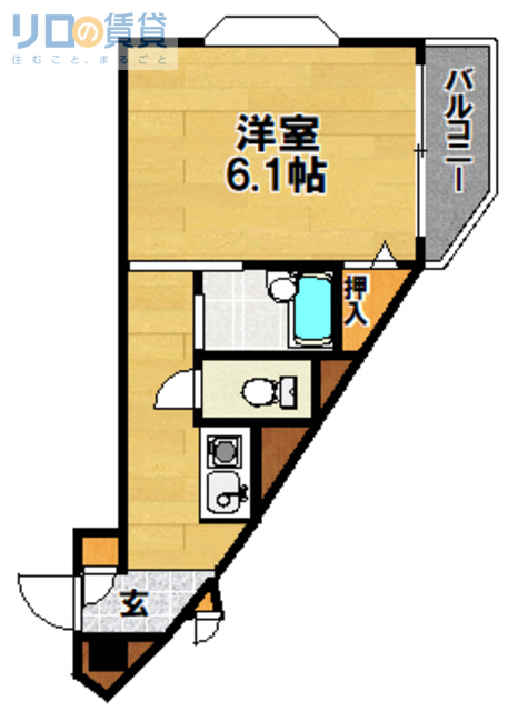 大阪市東淀川区小松のマンションの間取り