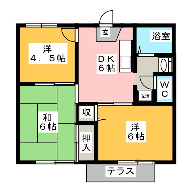 エムハイツＡ棟の間取り