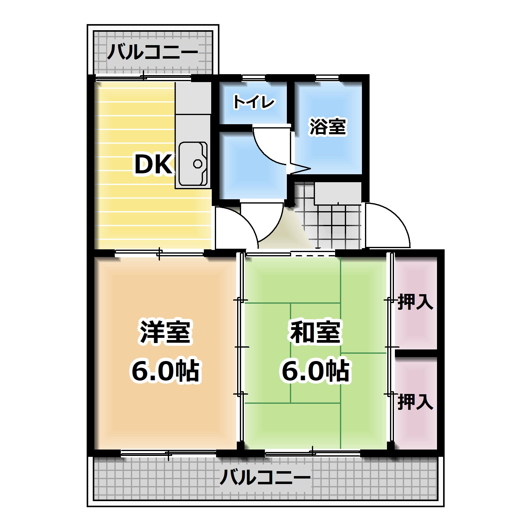 富士宮市大岩のマンションの間取り