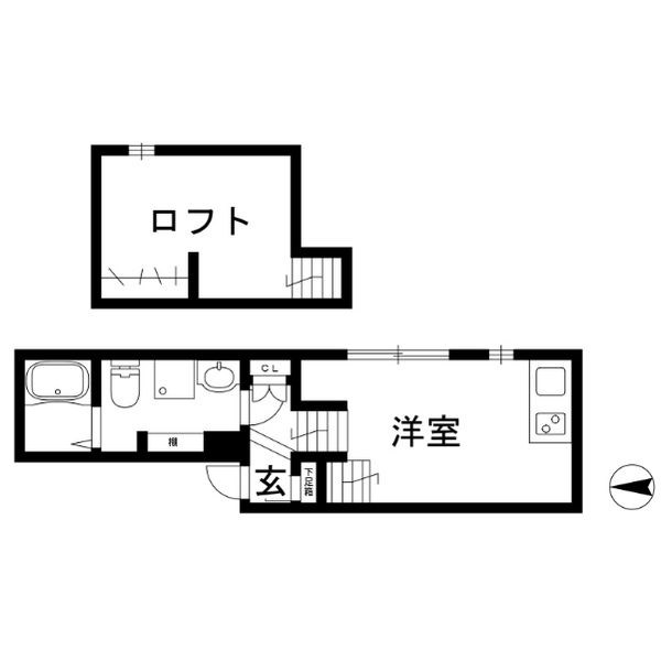 名古屋市守山区町南のアパートの間取り