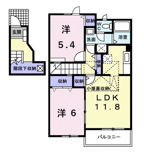 キャンパニュールＡ棟の間取り