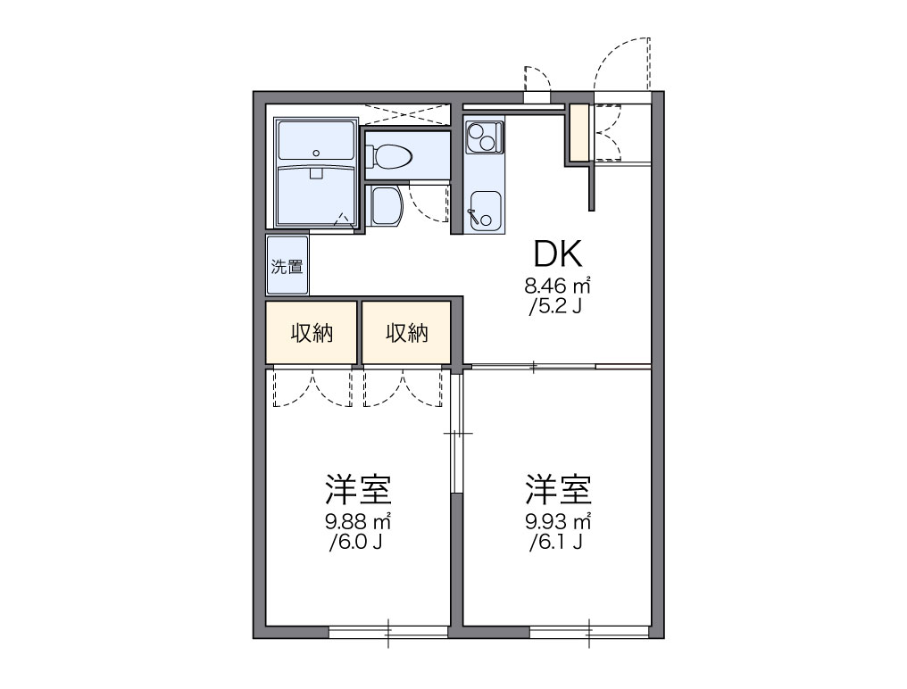 レオパレス築地の間取り