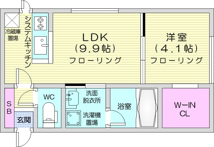 Aster月寒西2の間取り