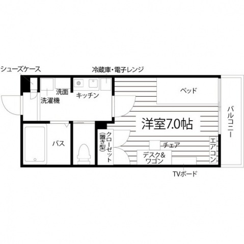 学生会館 Uni E’meal 金沢工大前３[食事付き]の間取り