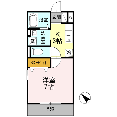 【川崎市川崎区池上新町のアパートの間取り】