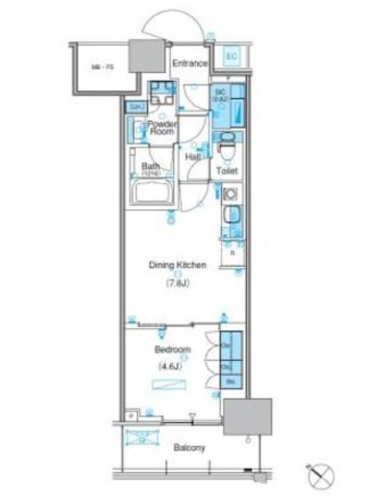 江東区豊洲のマンションの間取り