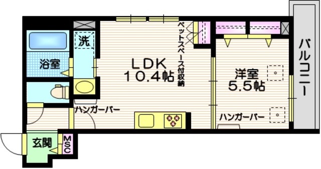 大田区南雪谷のマンションの間取り