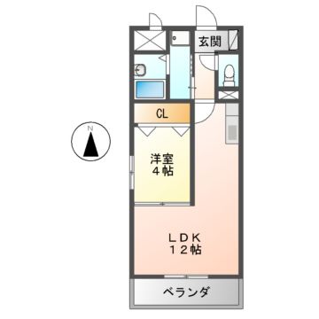 サンマール牛巻の間取り