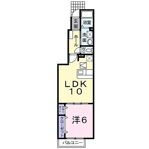 高砂市梅井のアパートの間取り