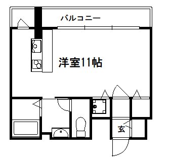 京都市下京区因幡堂町のマンションの間取り