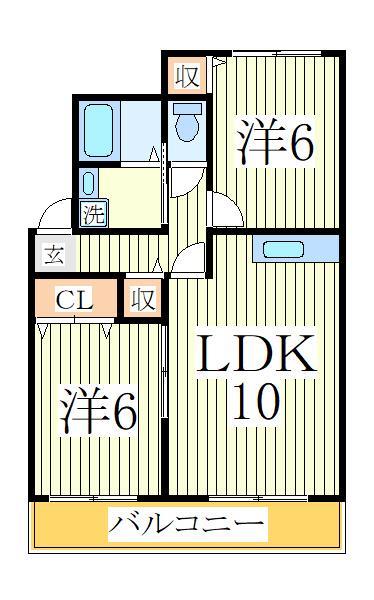 ファミーユ宮前Ｂの間取り