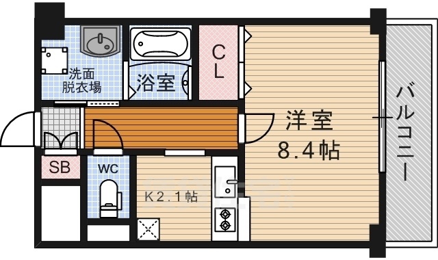 京都アパートメント6の間取り