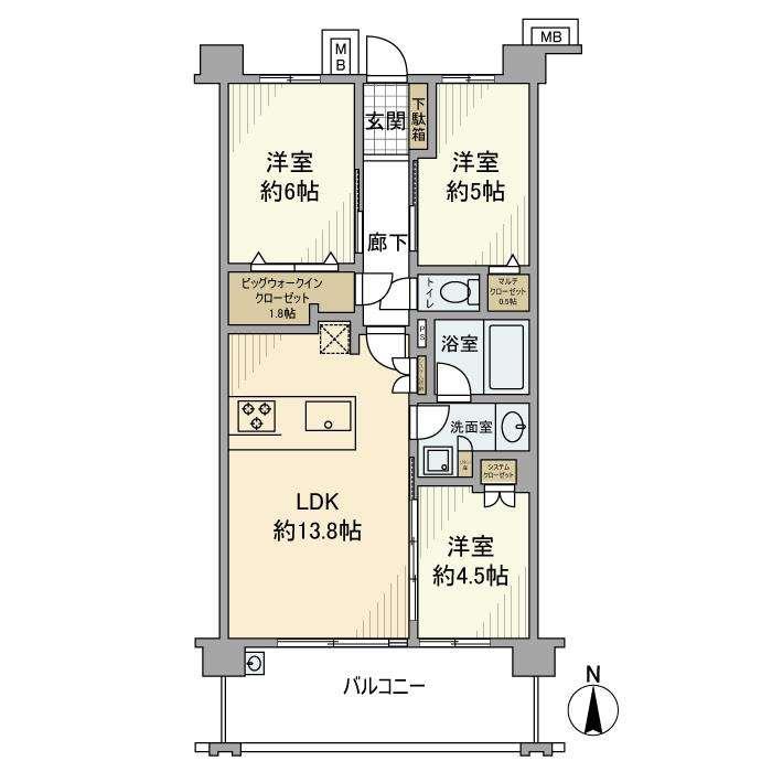 ヴェレーナグラン茅ヶ崎東海岸の間取り