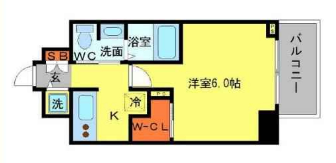 大阪市西区立売堀のマンションの間取り