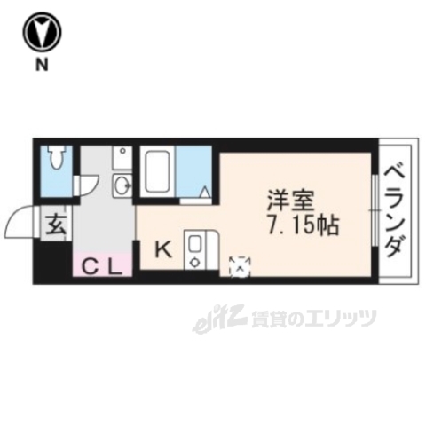 宇治市槇島町のマンションの間取り