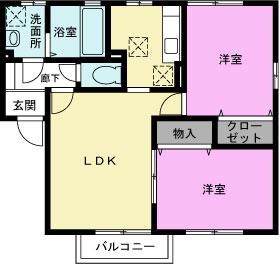 スプリングタウン　Ｄの間取り