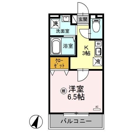 【三郷市中央のアパートの間取り】