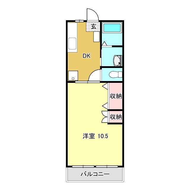 高知市高須新町のマンションの間取り