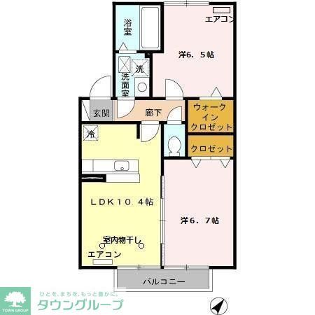 鶴ヶ島市新町のアパートの間取り