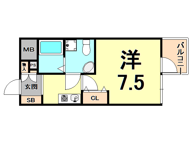 【西宮市戸田町のマンションの間取り】