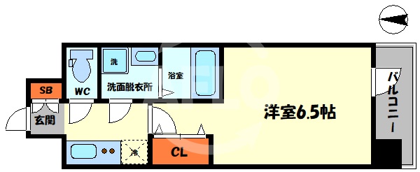 エスリードレジデンス大阪難波の間取り