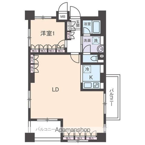 都営大江戸線 月島駅 徒歩3分 10階建 築26年の間取り写真