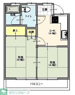 文化荘の間取り写真