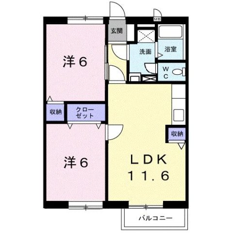 ＪＲ和歌山線 下兵庫駅 徒歩15分 2階建 築30年の間取り写真