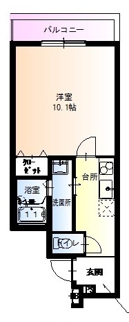 近鉄南大阪線 針中野駅 徒歩6分 3階建 築10年の間取り写真