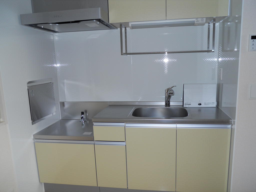 キッチン　かわいい色合いのキッチン！