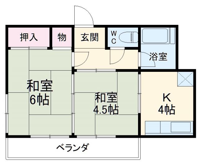 さいたま市浦和区仲町のアパートの間取り