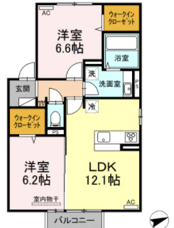 プロムナード　デュオの間取り