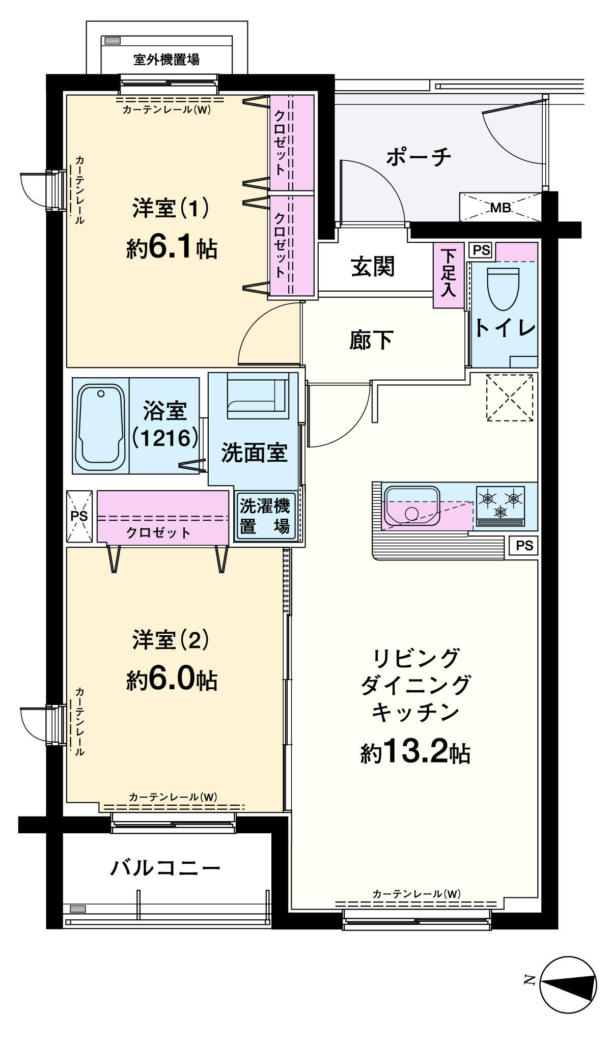 エルズレジデンス小竹向原の間取り