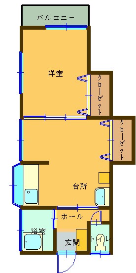 宅嶋アパートＢの間取り