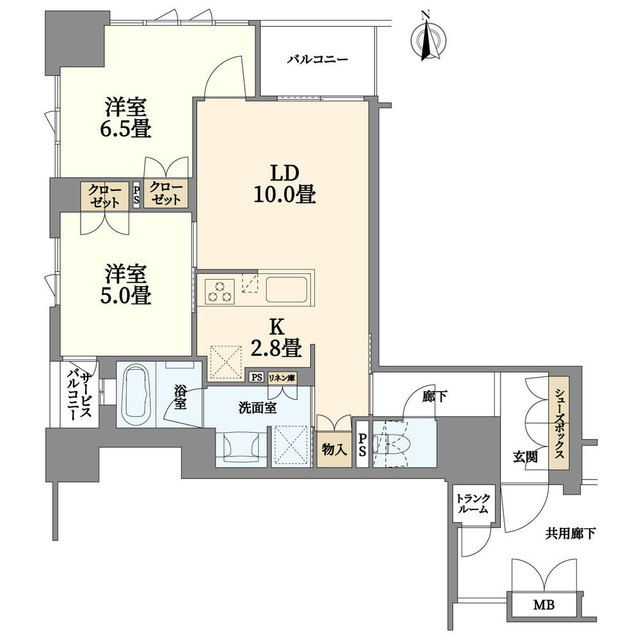 ブランズタワー谷町四丁目の間取り