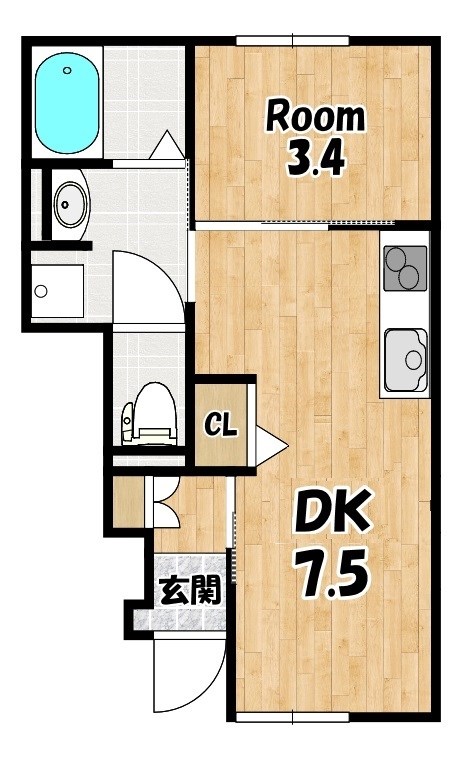 仮称)kanta株式会社仕様アパートの間取り