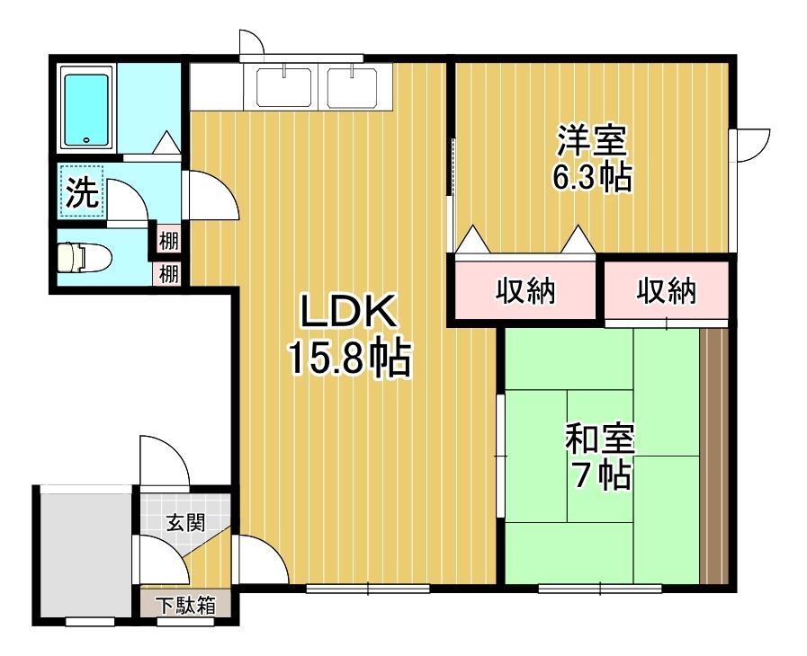 【ハイツ田代（文苑）の間取り】