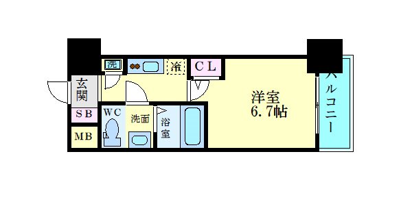 アドバンス新大阪ラシュレの間取り