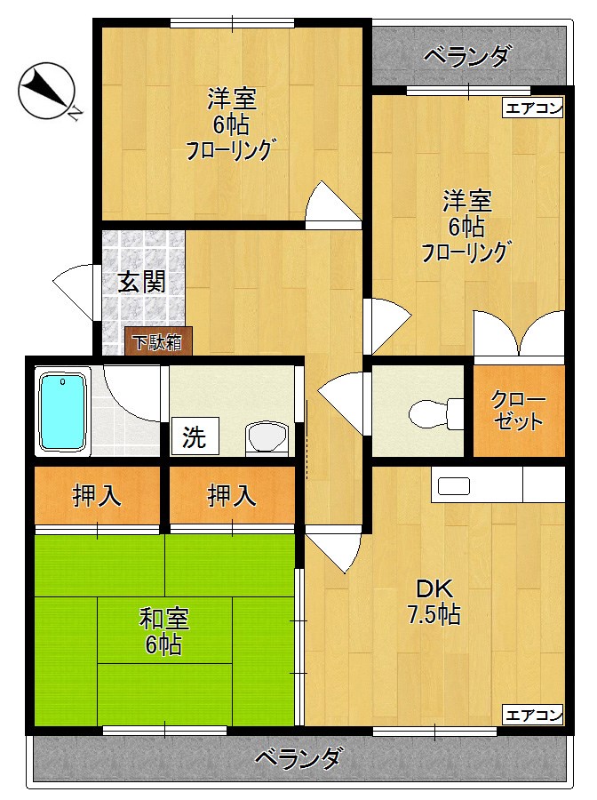 マンションユウガーの間取り